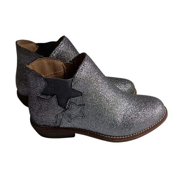 Hanna Andersson Krista Charcoal Glitter Ankle Boots Size 13 EUC - Picture 2 of 10